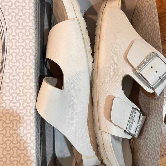 White Leather Birkenstocks - Picture 7 of 7